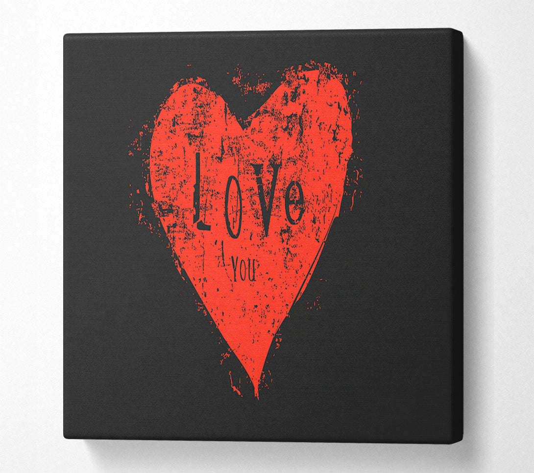  A Canvas Print of Love You 2 Canvas Wall Art