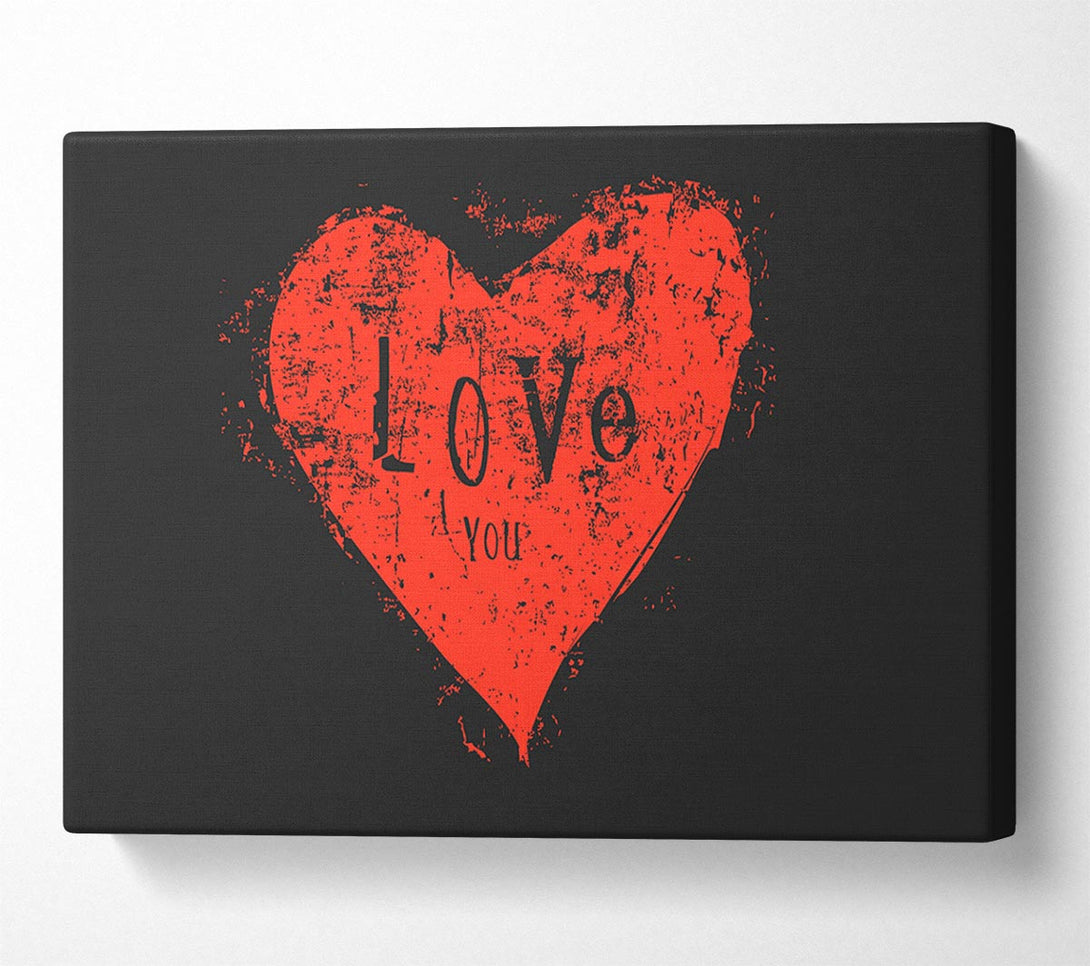  A Canvas Print of Love You 2 Canvas Wall Art