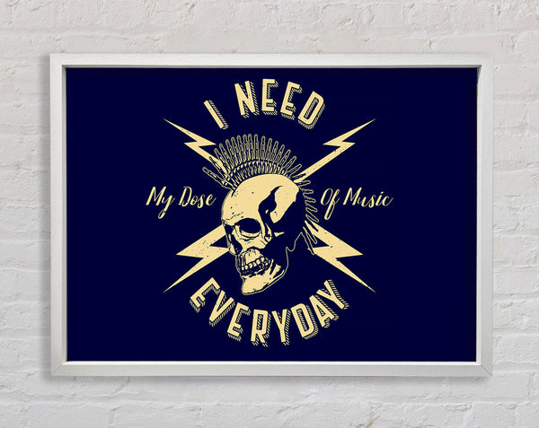 I Need My Dose Of Music Framed Print