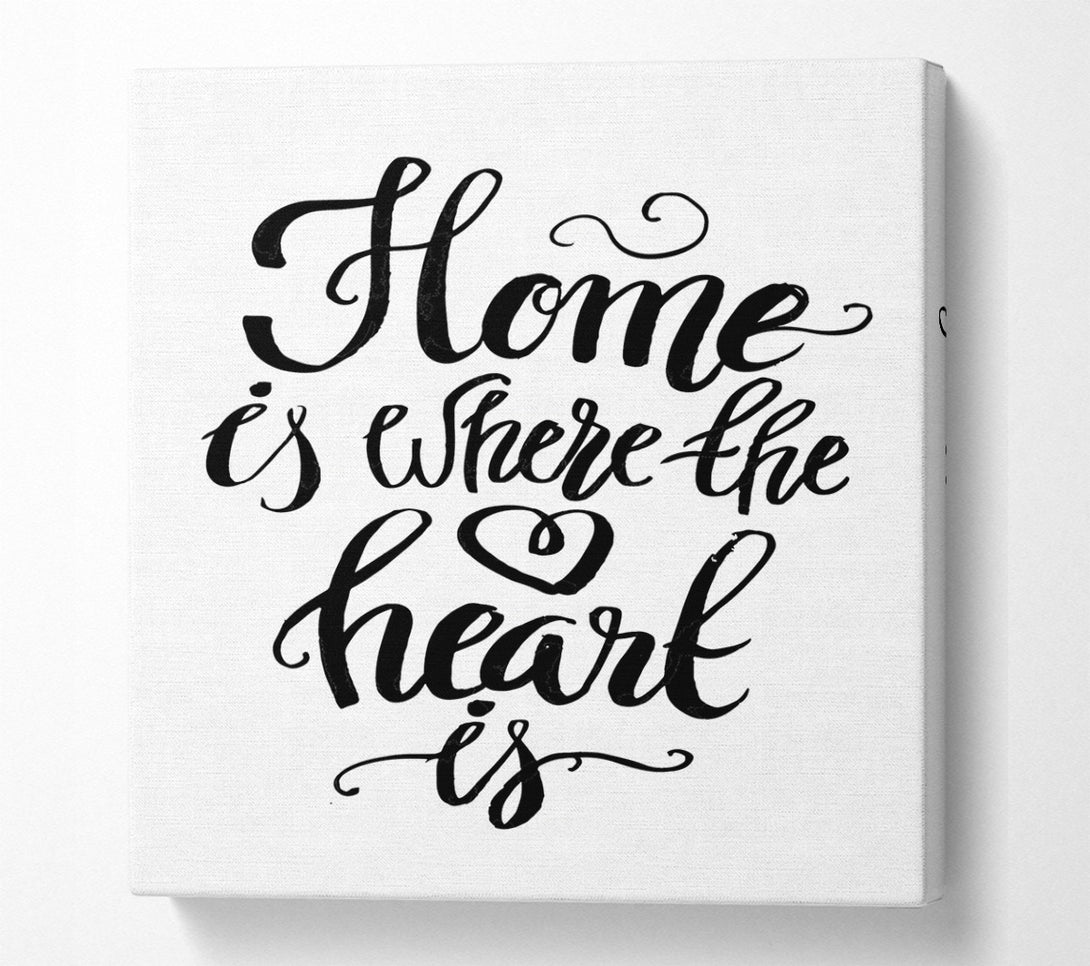  A Canvas Print of Home Is Where The Heart Is Canvas Wall Art