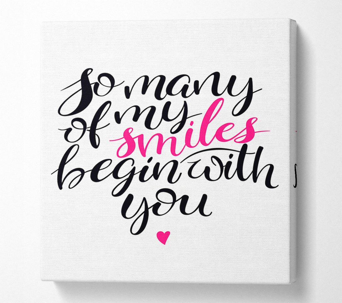  A Canvas Print of So Many Of My Smiles Canvas Wall Art