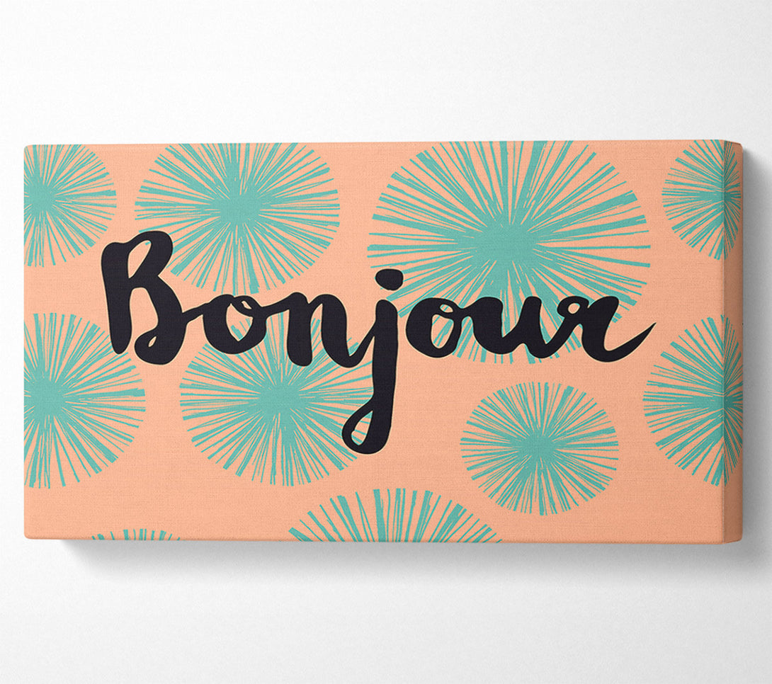  A Canvas Print of Bonjour 1 Canvas Wall Art