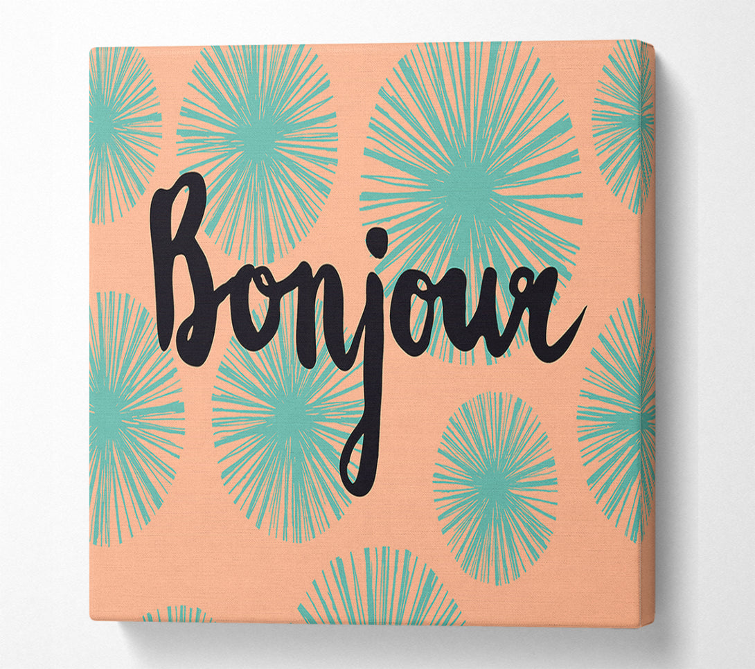  A Canvas Print of Bonjour 1 Canvas Wall Art