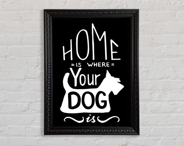 Home Is Where Your Dog Is 1 Framed Print