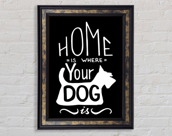 Home Is Where Your Dog Is 1 Framed Print