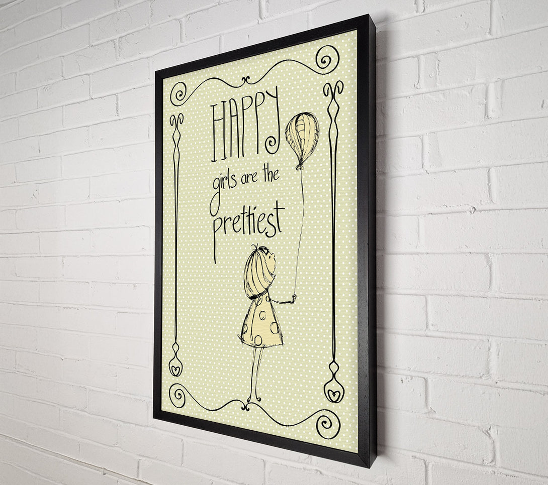  A Canvas Print of Happy Girls Are The prettiest Canvas Print