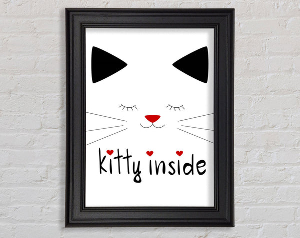 Kitty Inside Framed Print