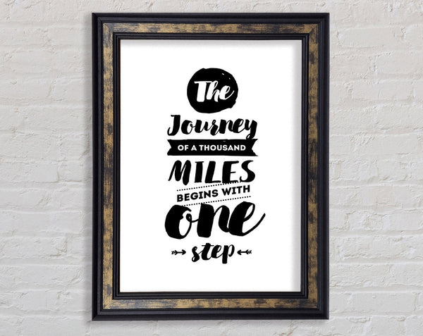 The Journey Of A Thousand Miles Framed Print