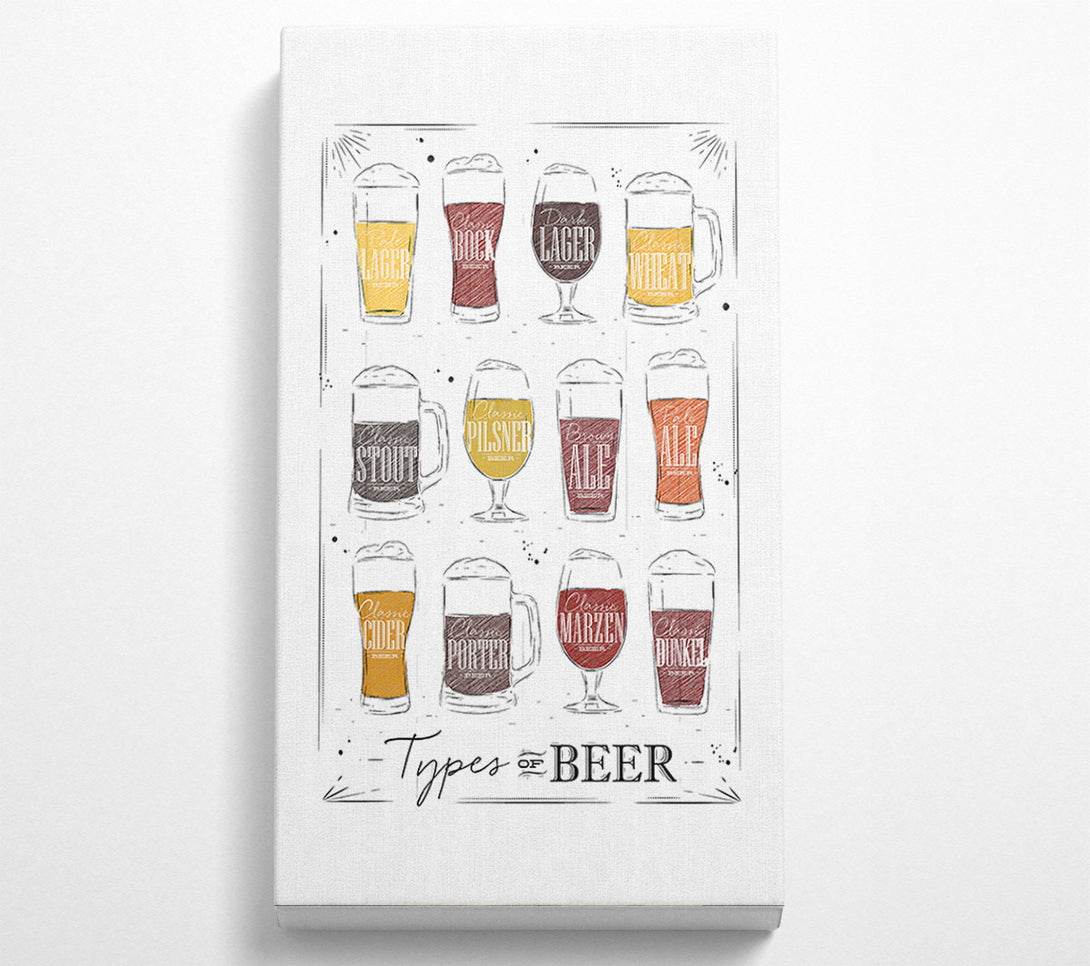  A Canvas Print of Types O f Beer Canvas Art