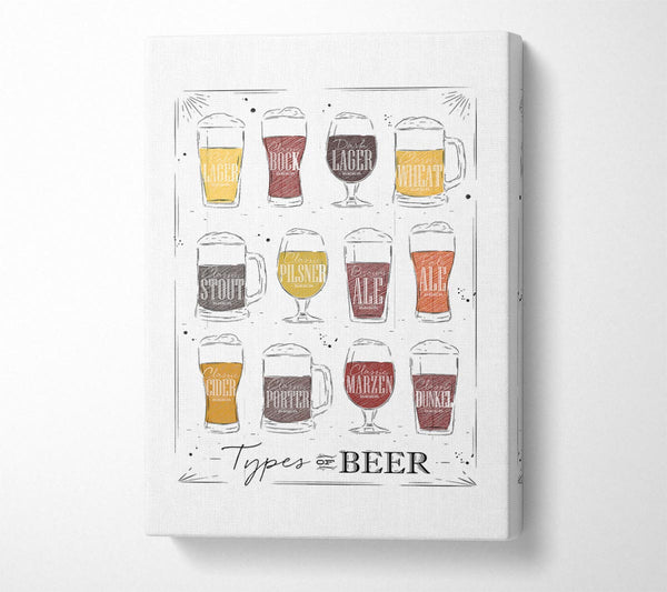  A Canvas Print of Types O f Beer Canvas Art