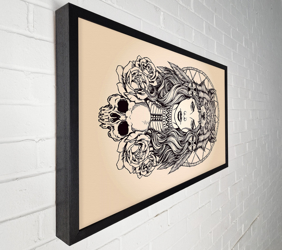  A Canvas Print of Indian Bear Woman Canvas Wall Art
