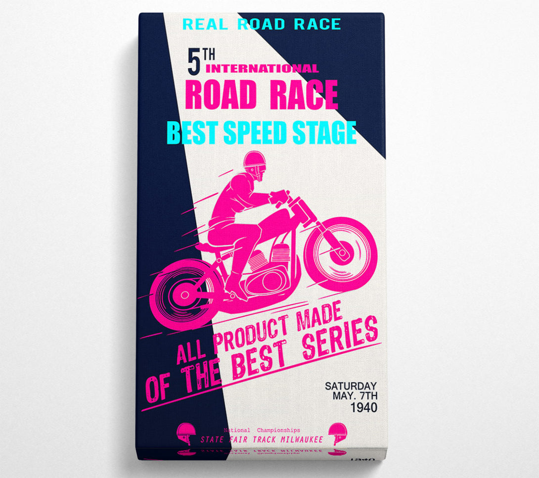  A Canvas Print of Motorbike Real Road Race Canvas Print