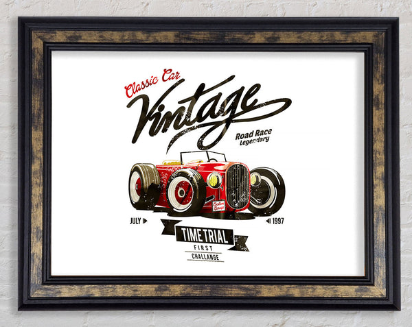 Vintage Road Race Framed Print