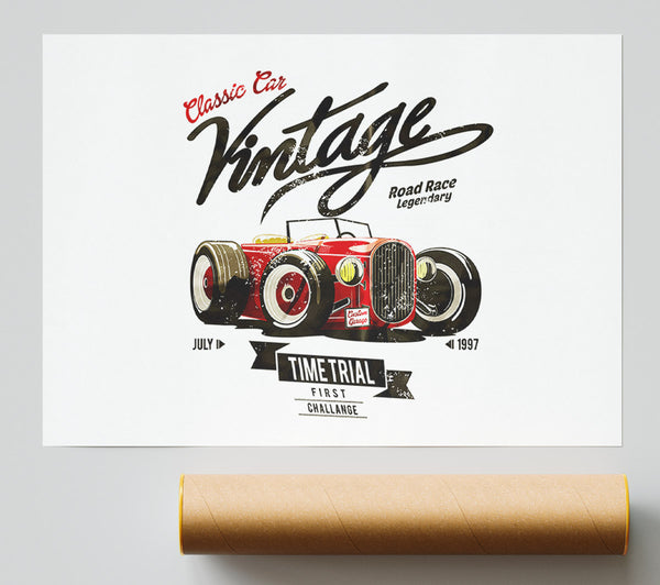 Vintage Road Race Giclee Print