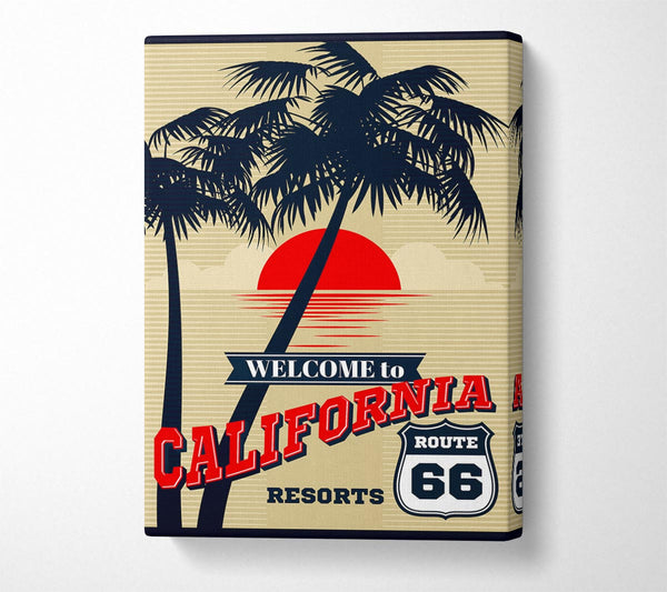  A Canvas Print of Welcome To California Canvas Print