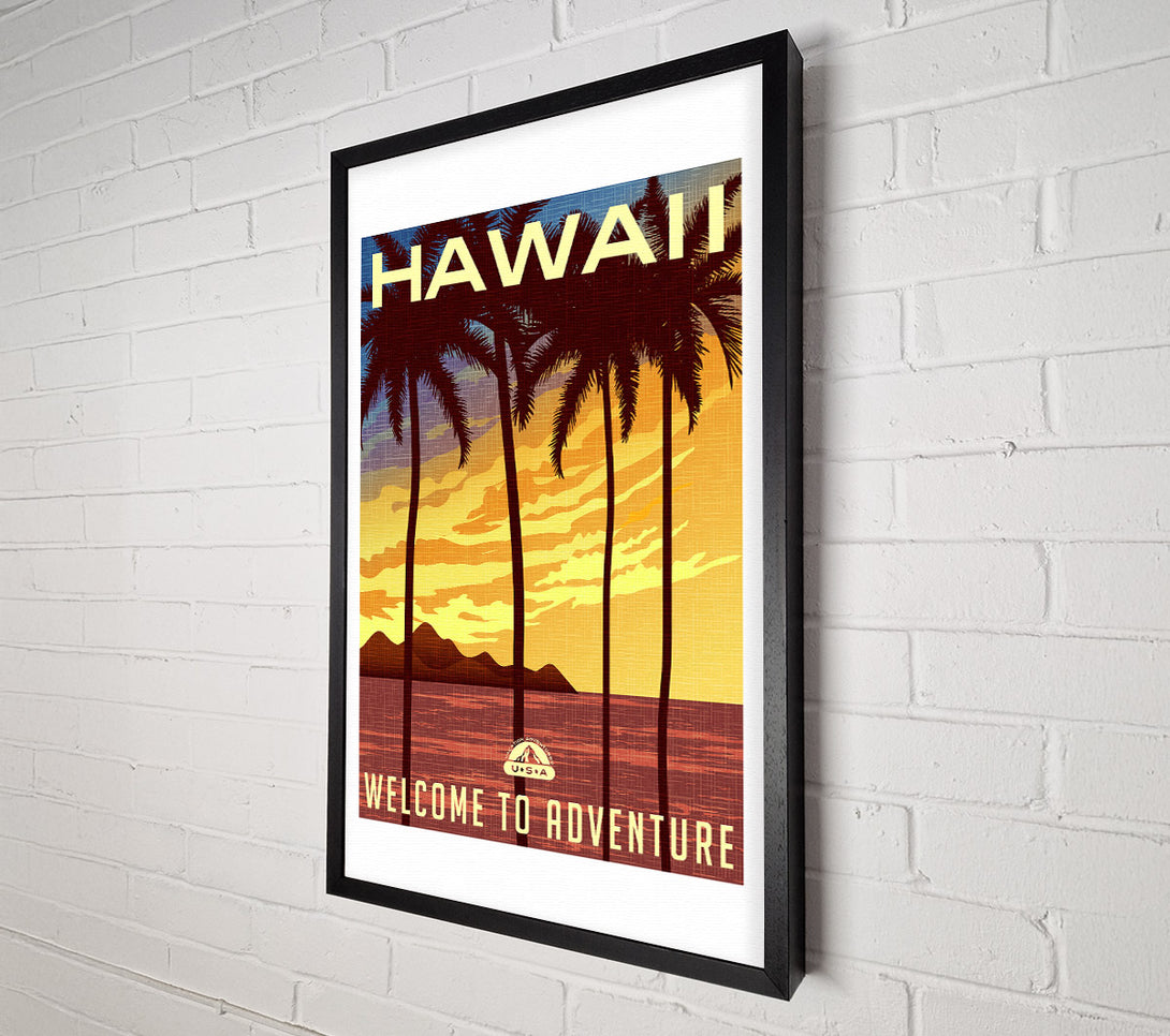  A Canvas Print of Hawaii Welcome To Adventure Canvas Wall Art