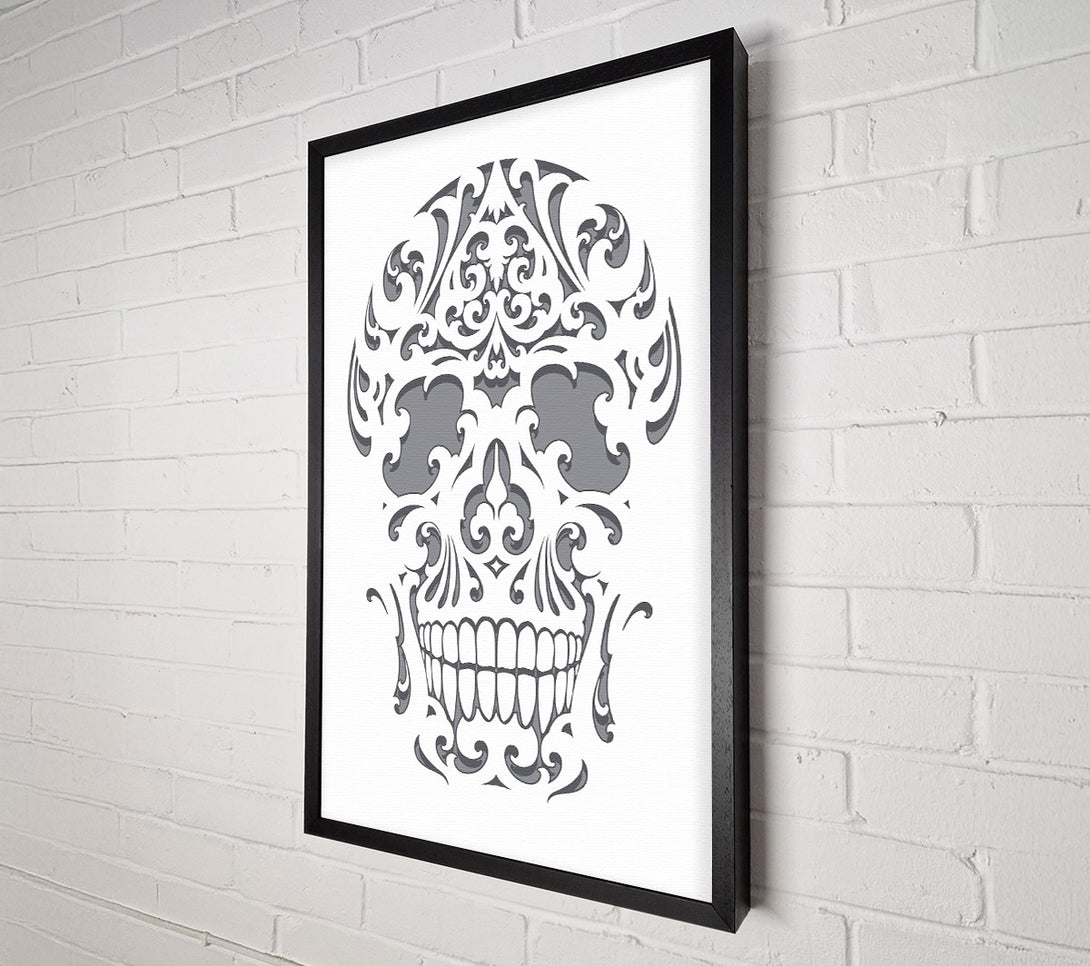  A Canvas Print of Mexican Grey Skull Canvas Art