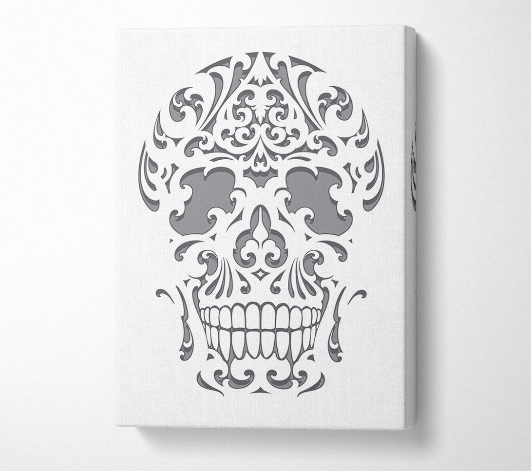  A Canvas Print of Mexican Grey Skull Canvas Art