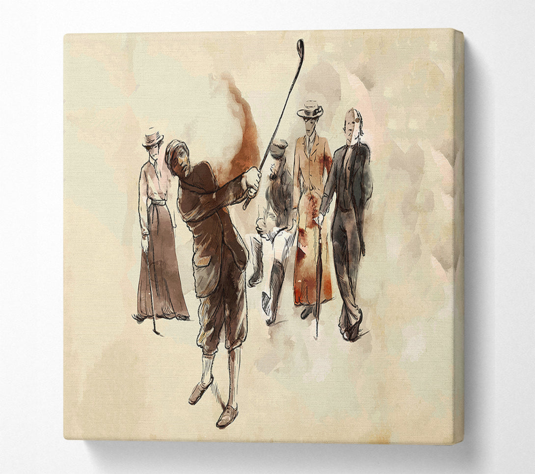  A Canvas Print of When Golf Began Canvas Wall Art