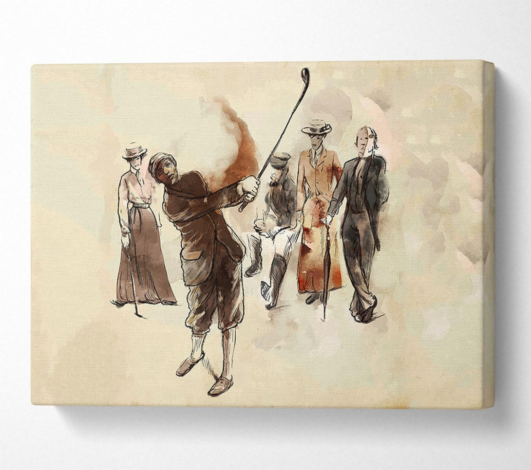  A Canvas Print of When Golf Began Canvas Wall Art