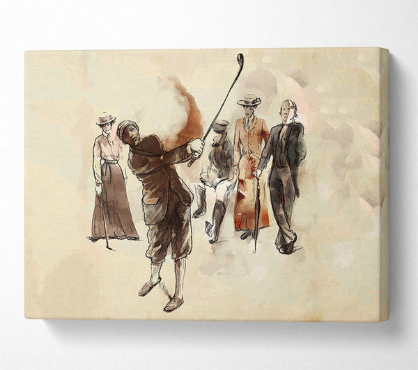  A Canvas Print of When Golf Began Canvas Wall Art