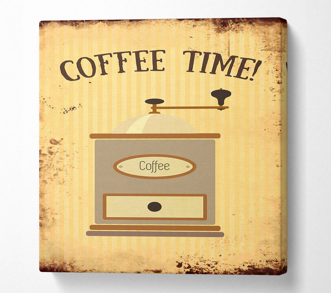 A Canvas Print of Coffee Time Grinder Canvas Art