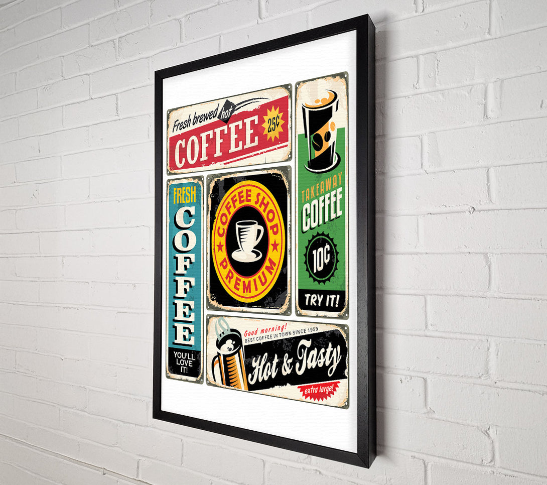  A Canvas Print of Coffee Shop Premium Canvas Print