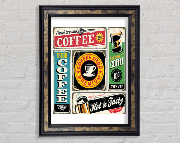 Coffee Shop Premium Framed Print