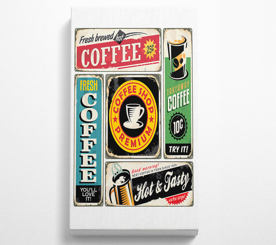  A Canvas Print of Coffee Shop Premium Canvas Print