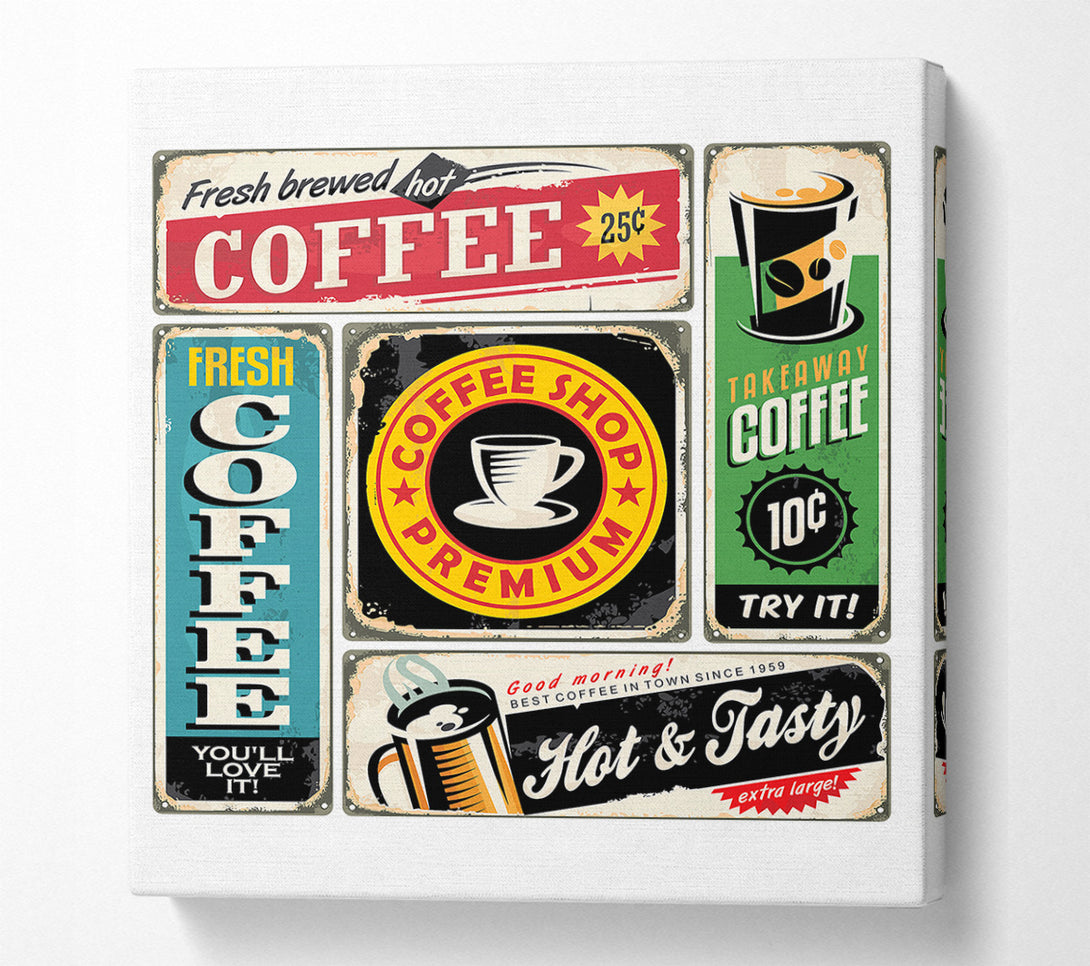  A Canvas Print of Coffee Shop Premium Canvas Print