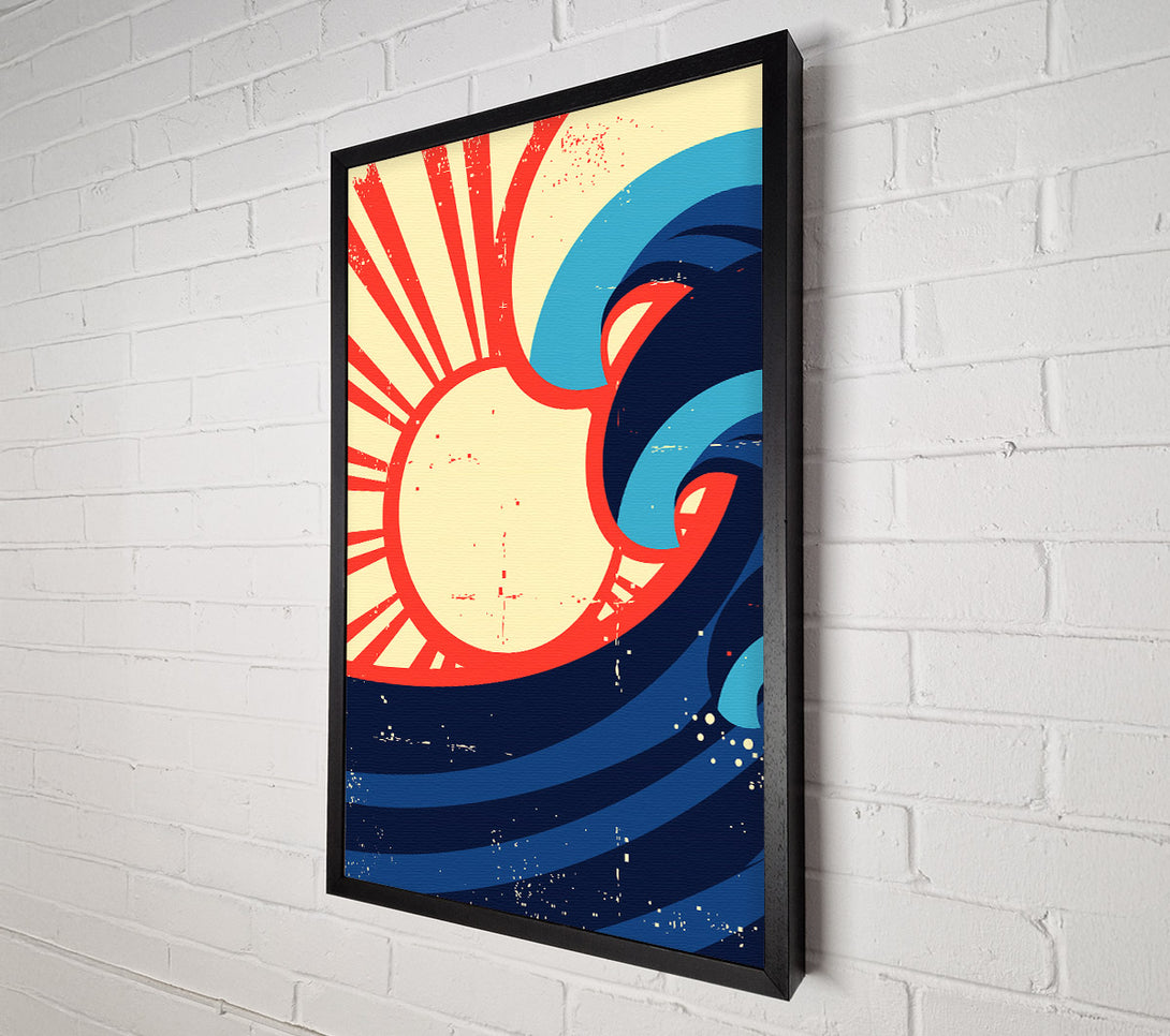  A Canvas Print of Sun And Waves Canvas Wall Art