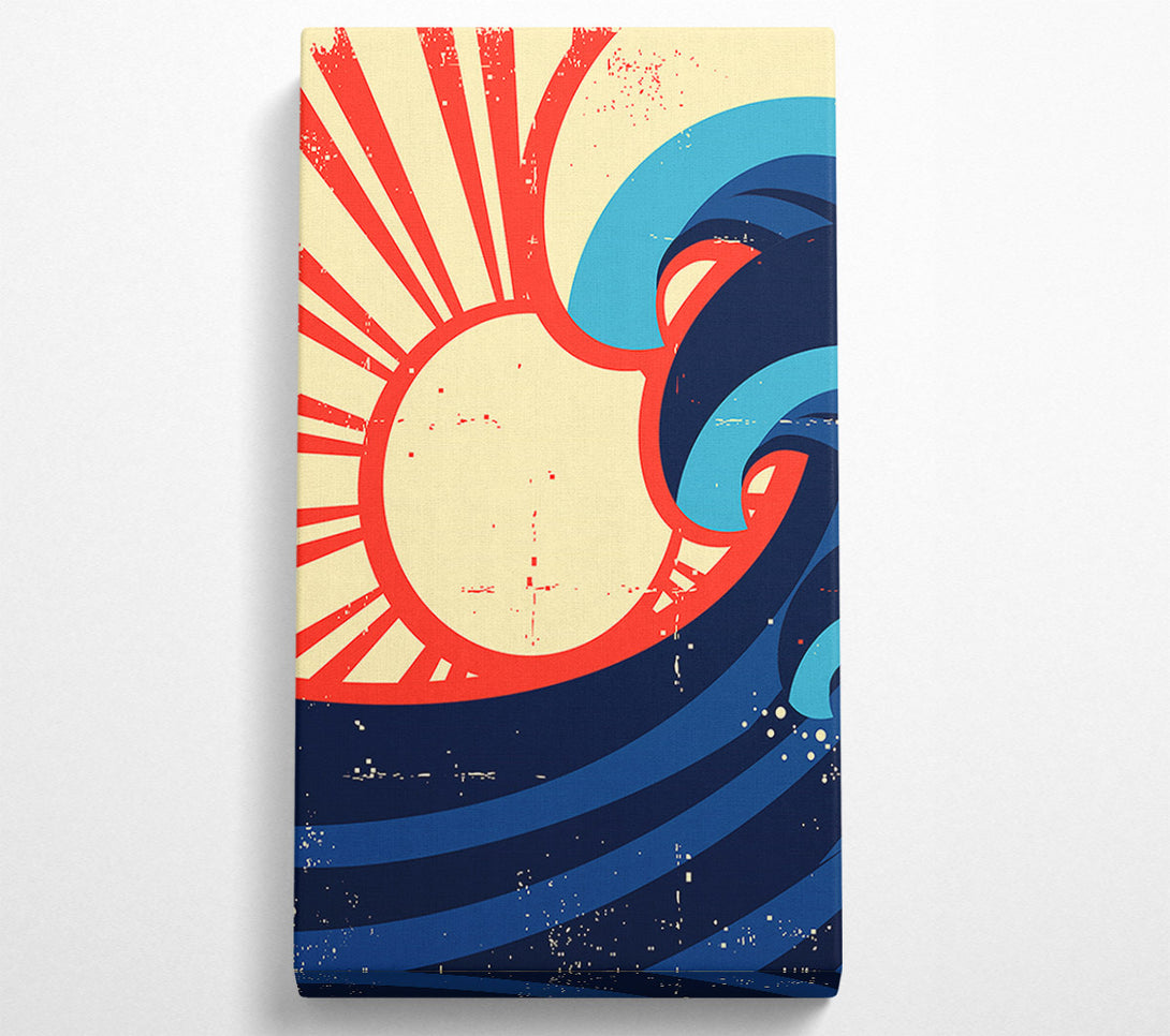  A Canvas Print of Sun And Waves Canvas Wall Art