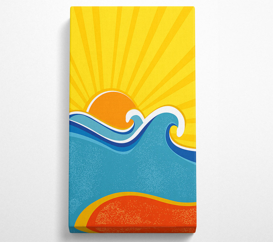  A Canvas Print of Retro Sun Blaze Canvas Wall Art