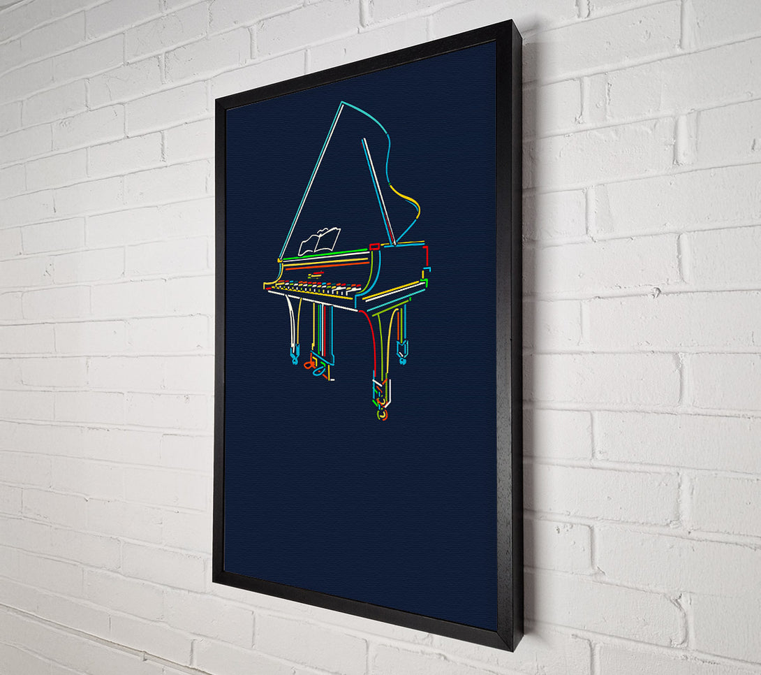  A Canvas Print of Rainbow Piano Canvas Art