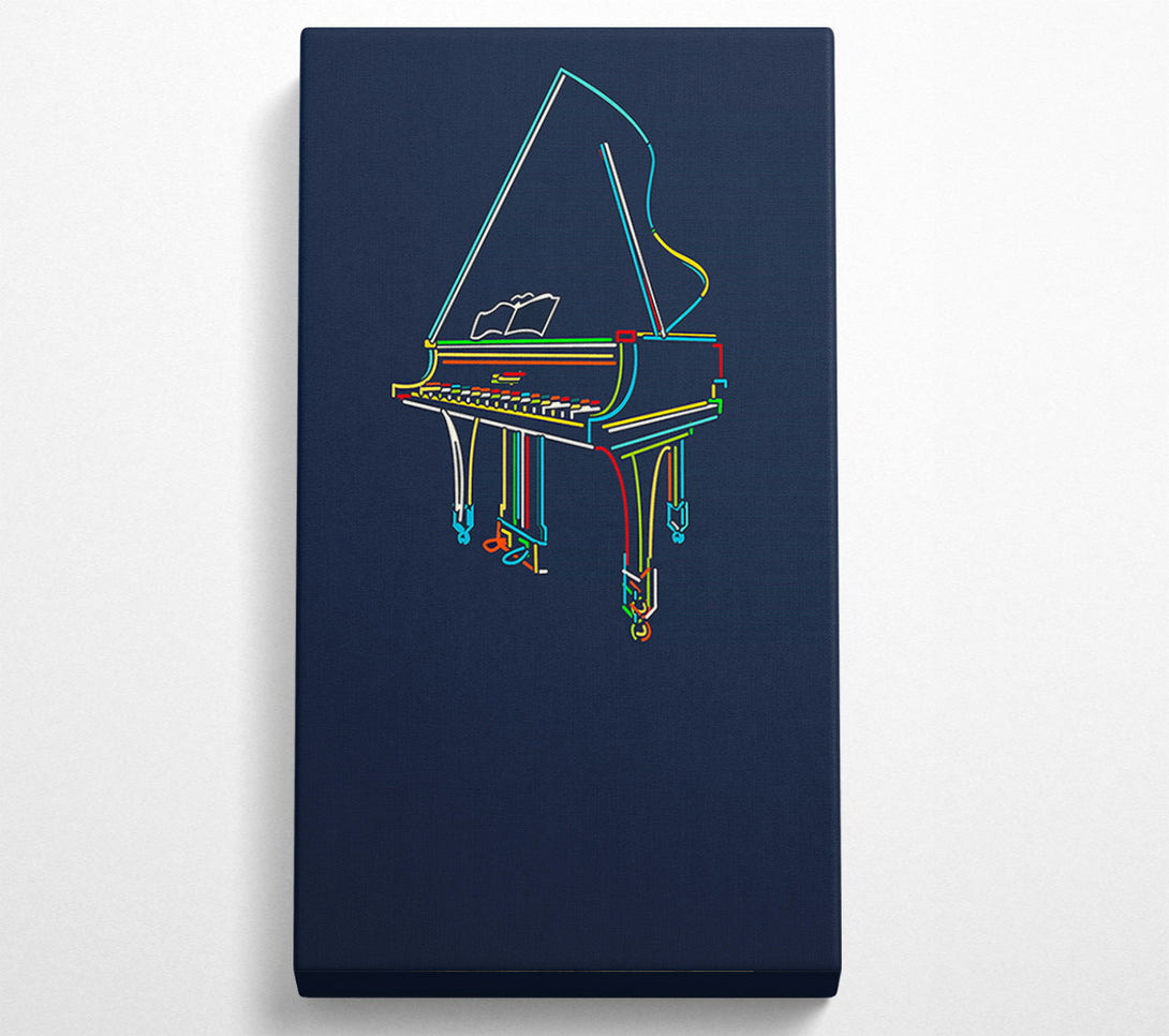  A Canvas Print of Rainbow Piano Canvas Art