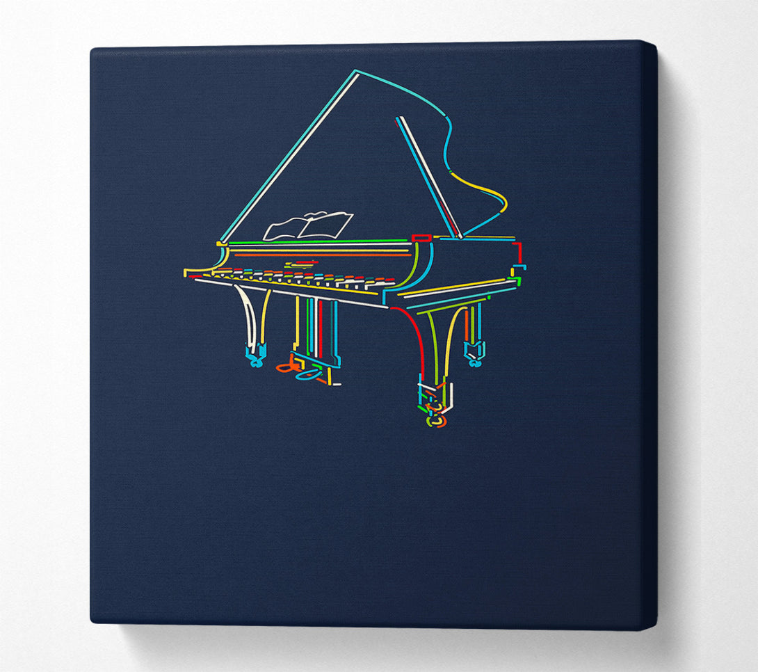  A Canvas Print of Rainbow Piano Canvas Art