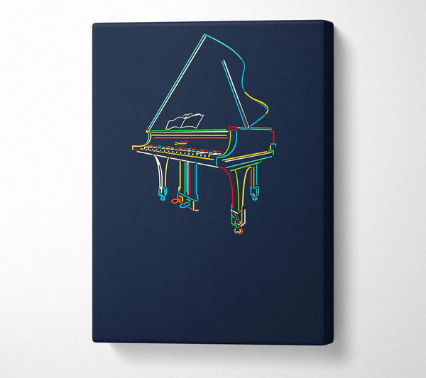  A Canvas Print of Rainbow Piano Canvas Art