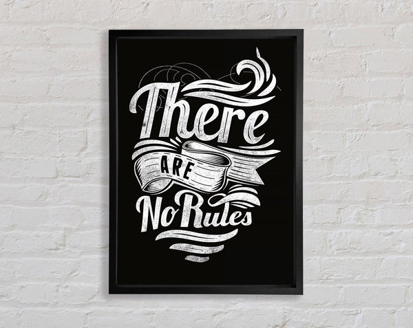 There Are No Rules Framed Print