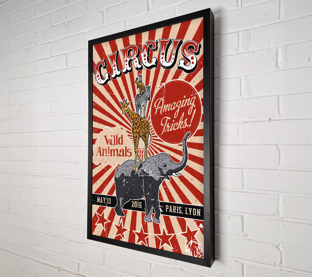  A Canvas Print of Circus Amazing Tricks Canvas Wall Art