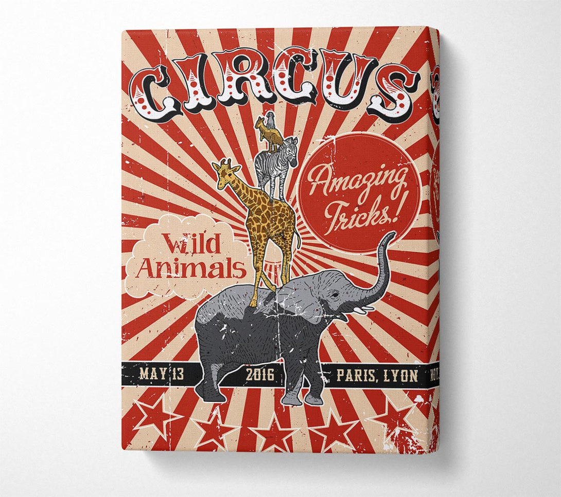  A Canvas Print of Circus Amazing Tricks Canvas Wall Art