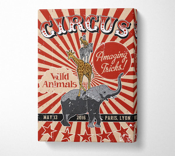  A Canvas Print of Circus Amazing Tricks Canvas Wall Art