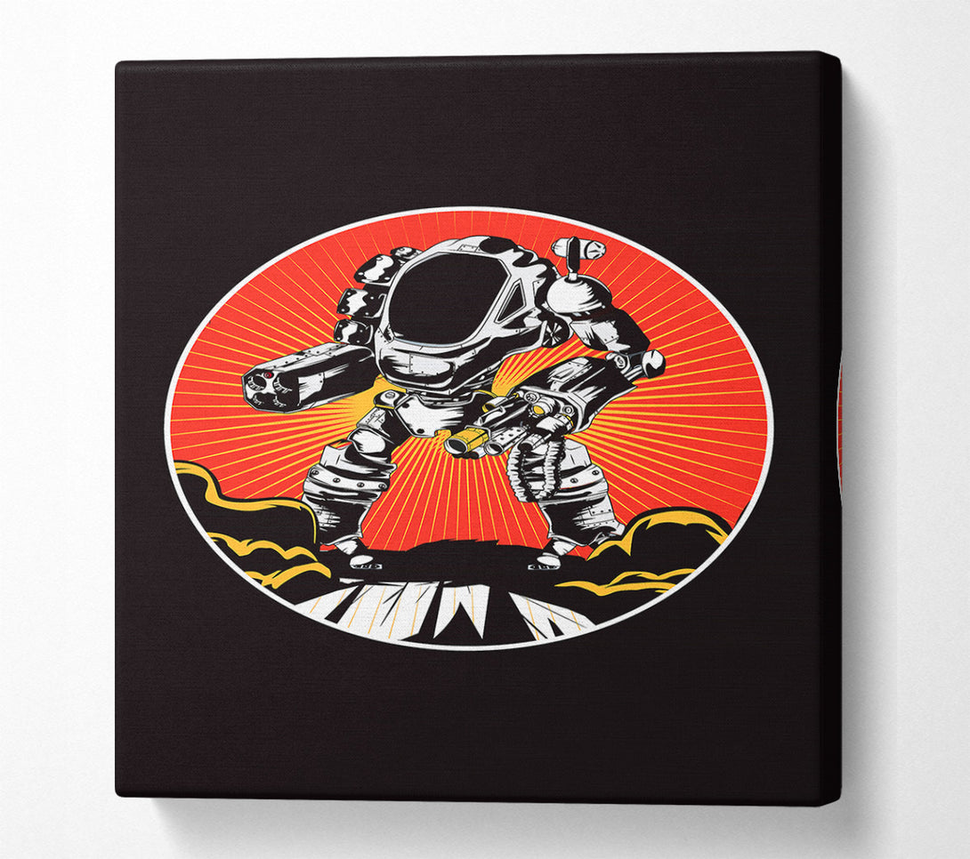  A Canvas Print of Robot Sun Canvas Wall Art