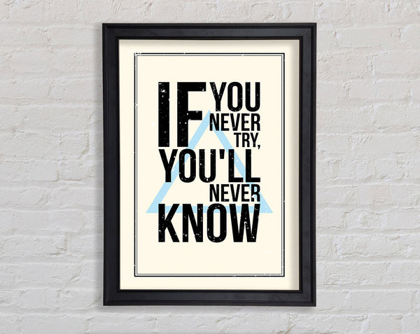 If You Never Try Framed Print