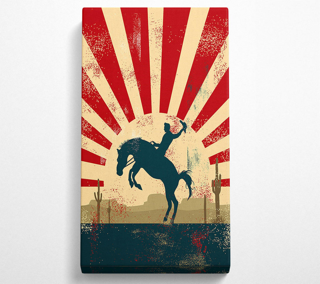  A Canvas Print of Cowboy Sun Blaze Canvas Wall Art