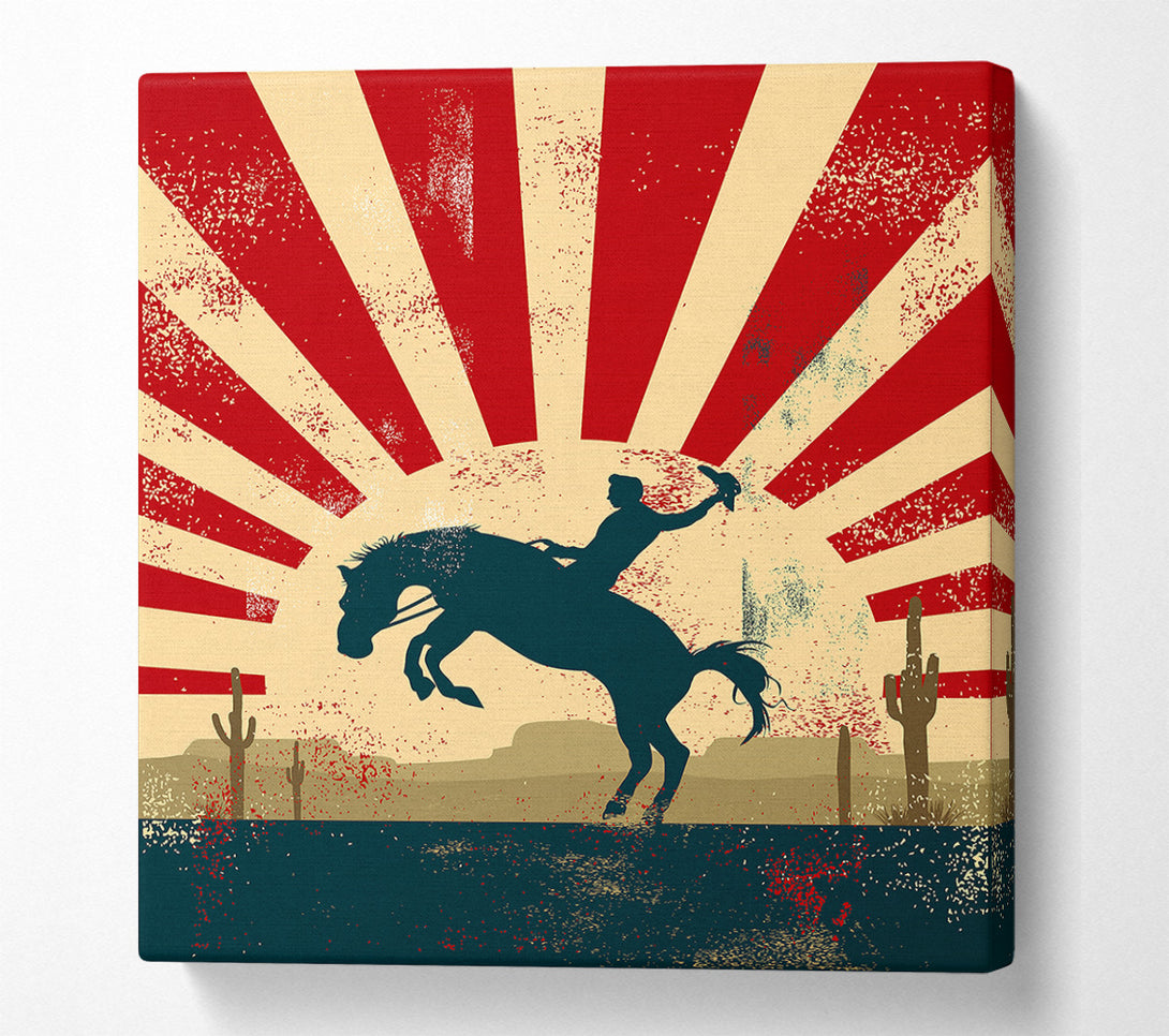  A Canvas Print of Cowboy Sun Blaze Canvas Wall Art