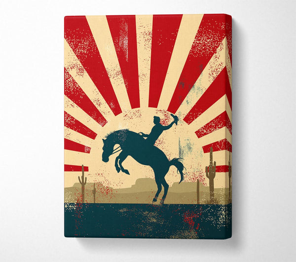  A Canvas Print of Cowboy Sun Blaze Canvas Wall Art