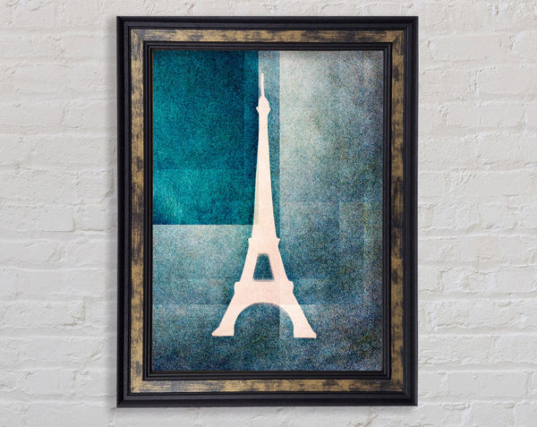 Eiffel Tower Blues Framed Print