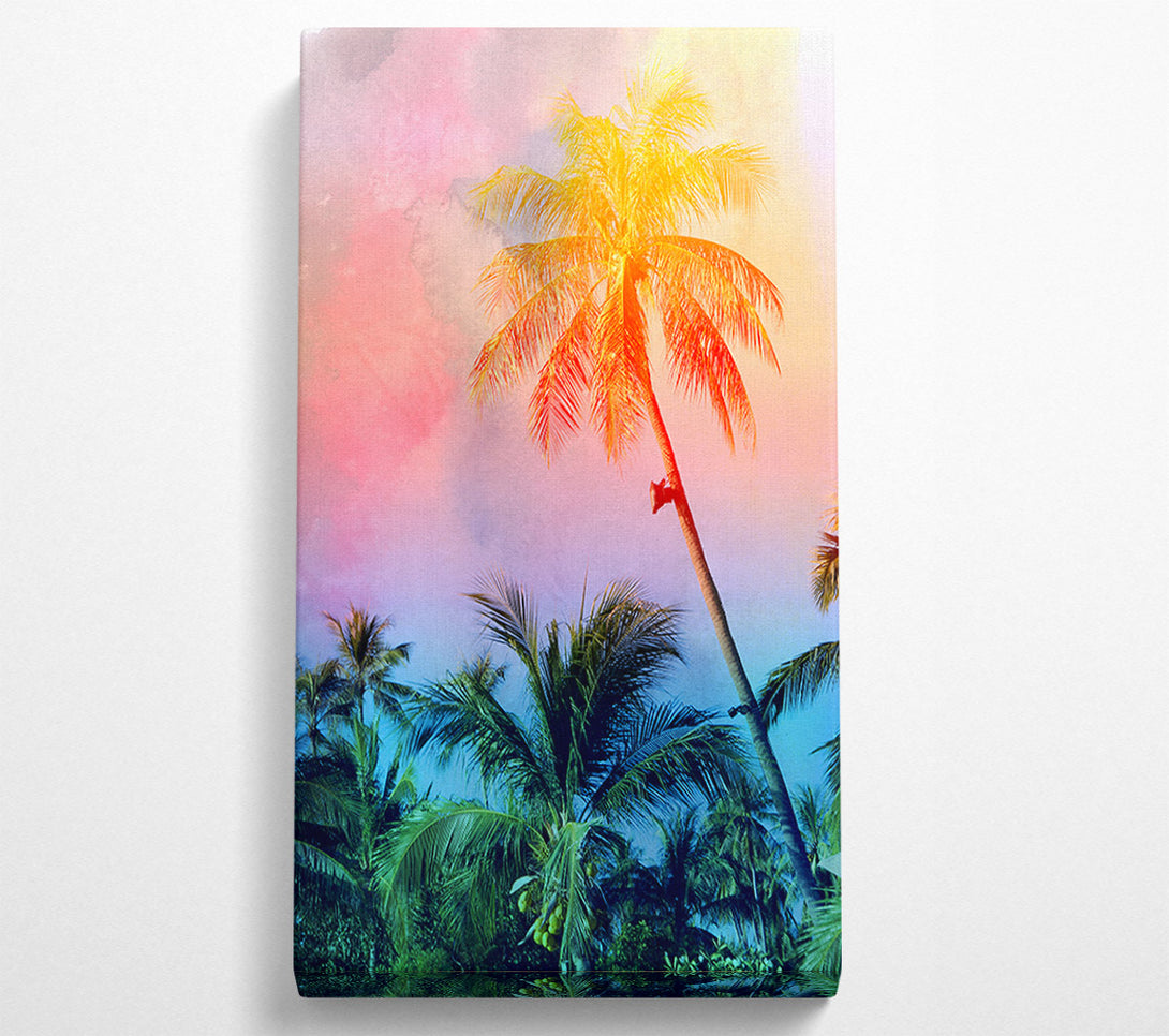  A Canvas Print of Palm Tree Blaze Canvas Print