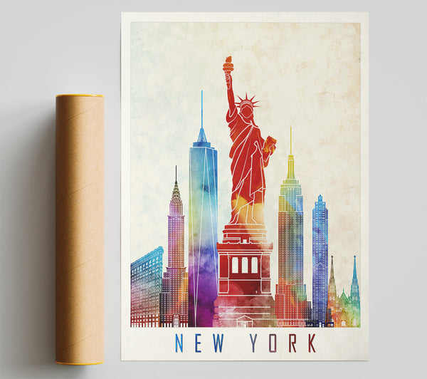 Rainbow New York Giclee Print