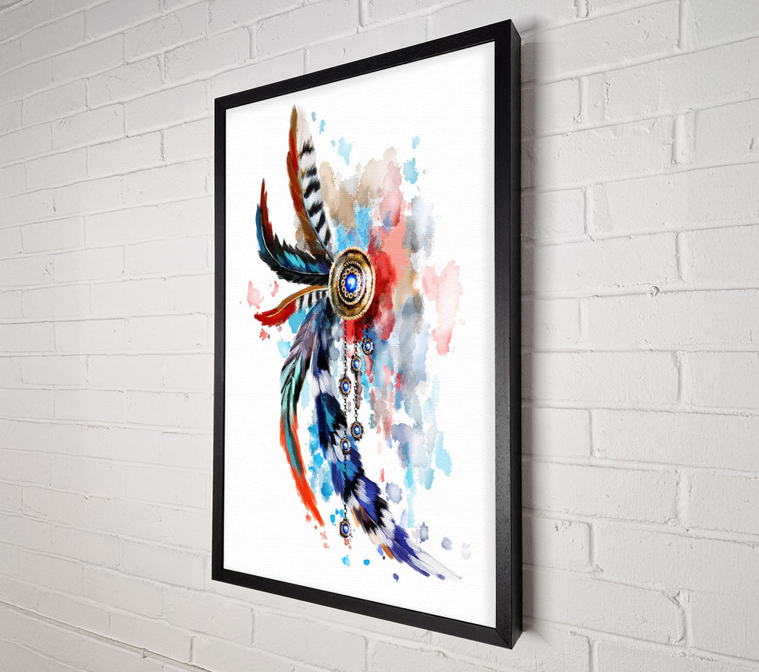  A Canvas Print of Indian Head Dress Canvas Print